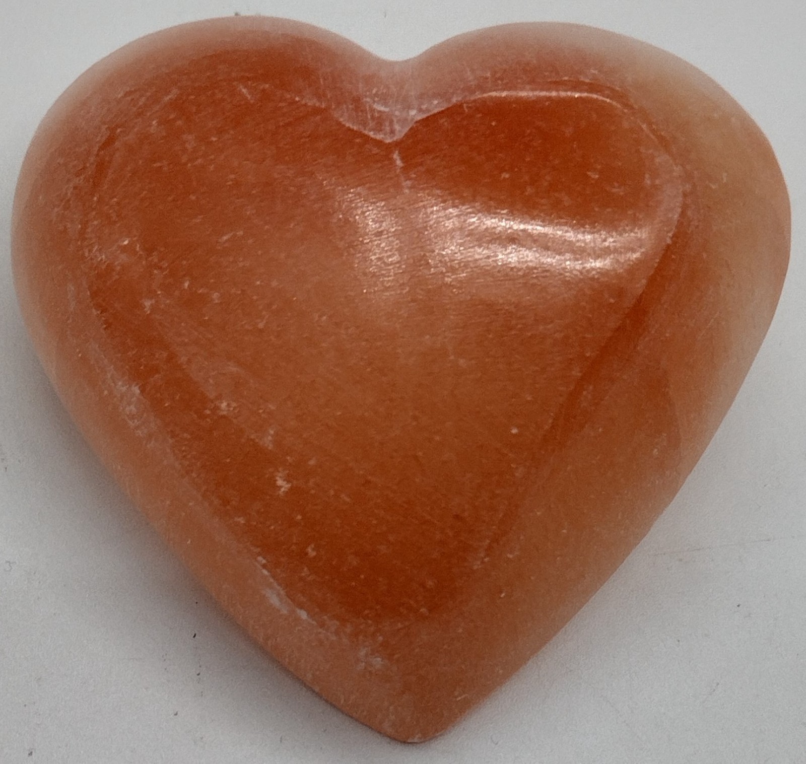 Wholesale Peach Selenite Heart 3” | Satin Spar Crystal Carving | Bulk Lots