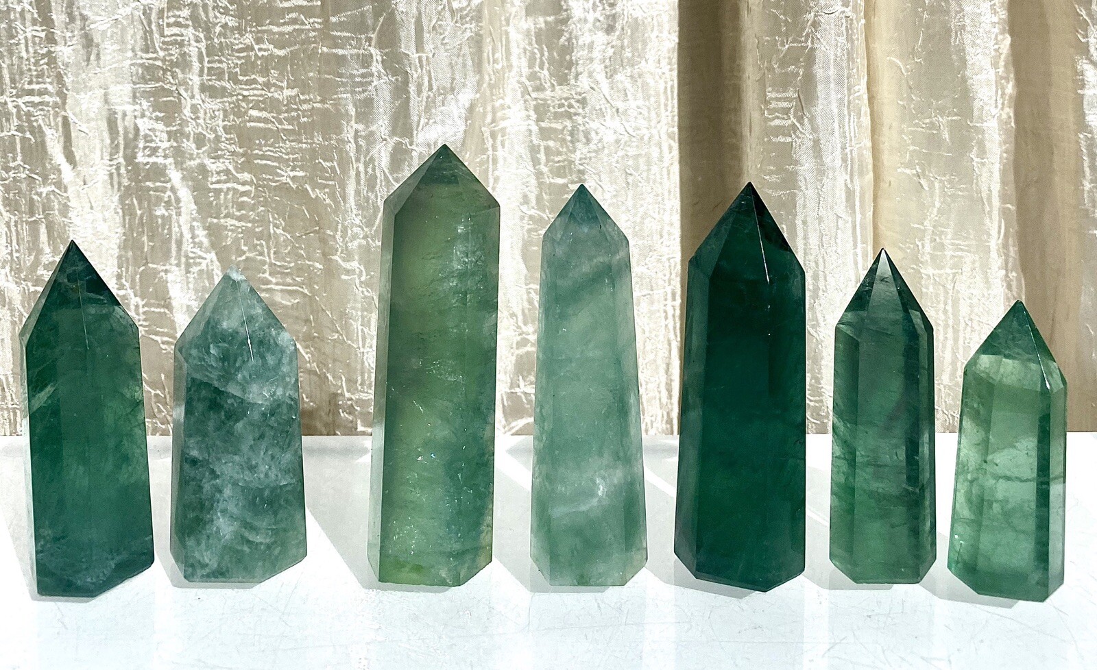 Wholesale Lot 1 Lb Green Fluorite Obelisk Tower Point Crystal Natural Energy