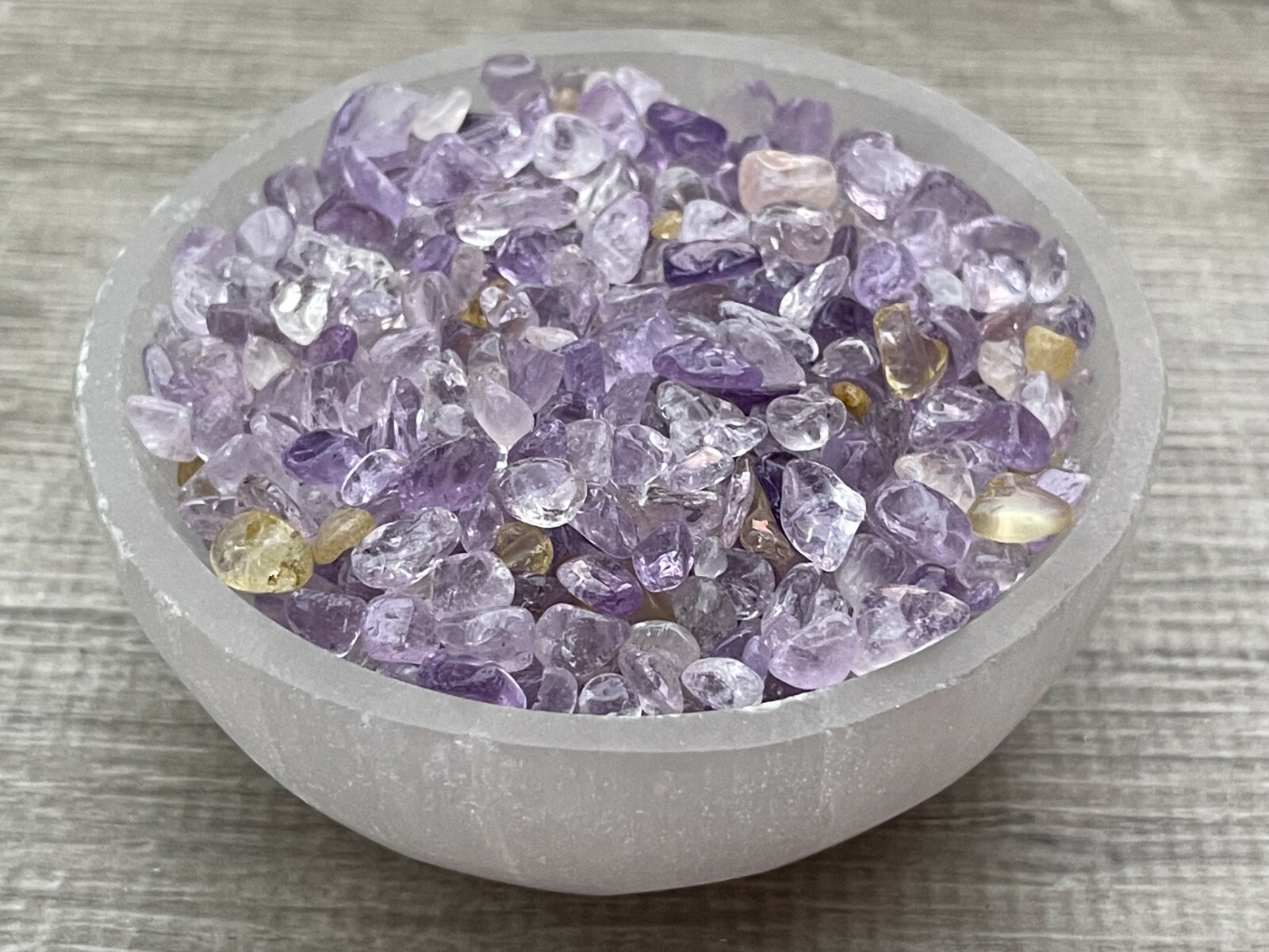 Grade A++ Ametrine Semi Tumbled Gemstone Mini Chips 4 -12mm, Wholesale Bulk Lot