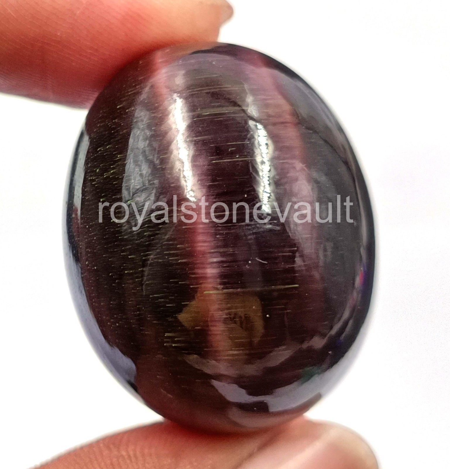 135.00 Ct Oval Shape Lab-Created Cats Eye Brown IGL Certified Loose Gems 5AOI