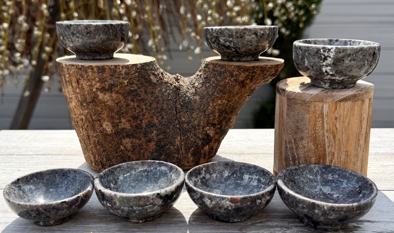 Wholesale 7 Pcs Natural Yooperlite Emberlite Bowls Crystal Healing Energy
