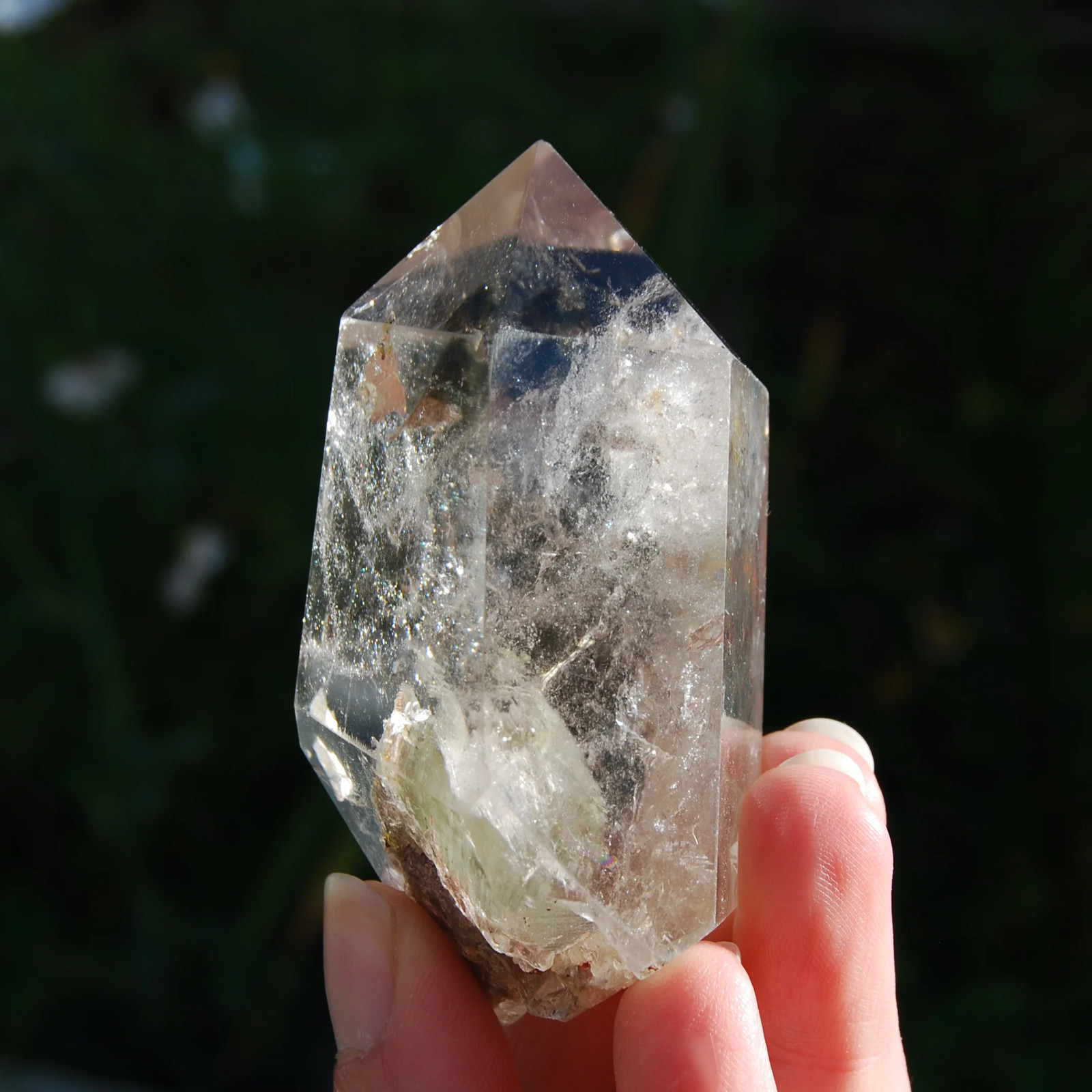 3in 176g Scenic Lodolite Garden Quartz Crystal Tower, Landscape Quartz, Brazil