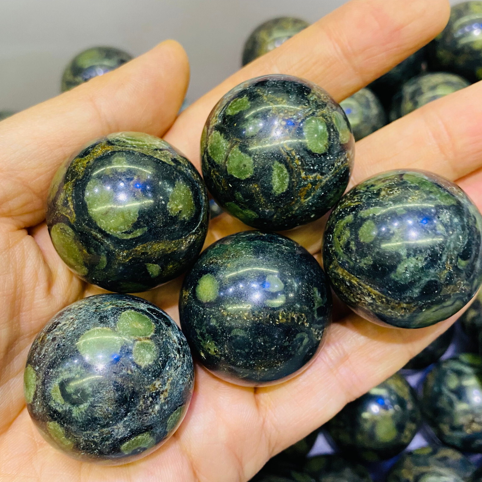 3PC Natural Kambaba Jasper Sphere Quartz Crystal Ball Reiki Healing 30MM
