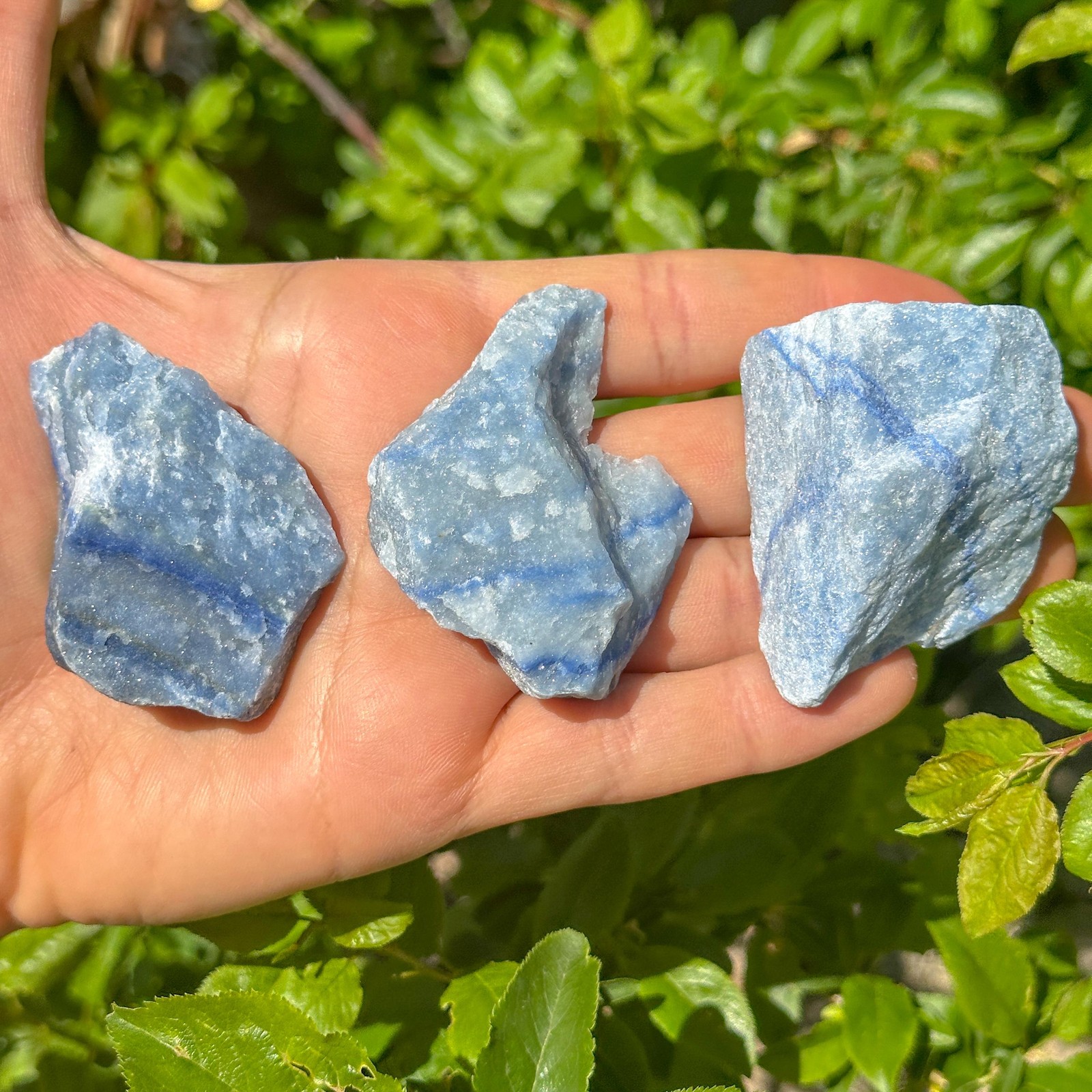 Rough Blue Quartz Crystal / Raw Natural Stone / Expression Crystal