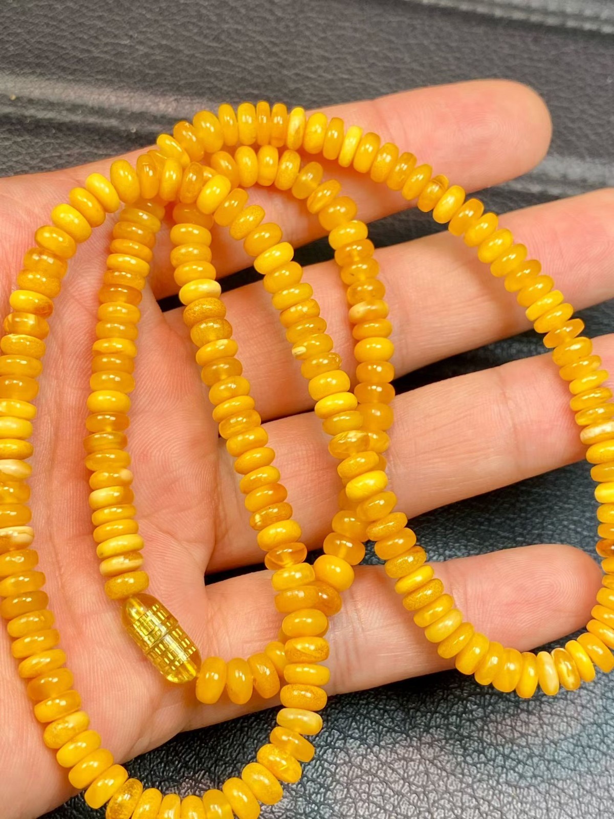 1pc Baltic Honey Amber Spacer Beaded Beautiful necklace 5-6mm