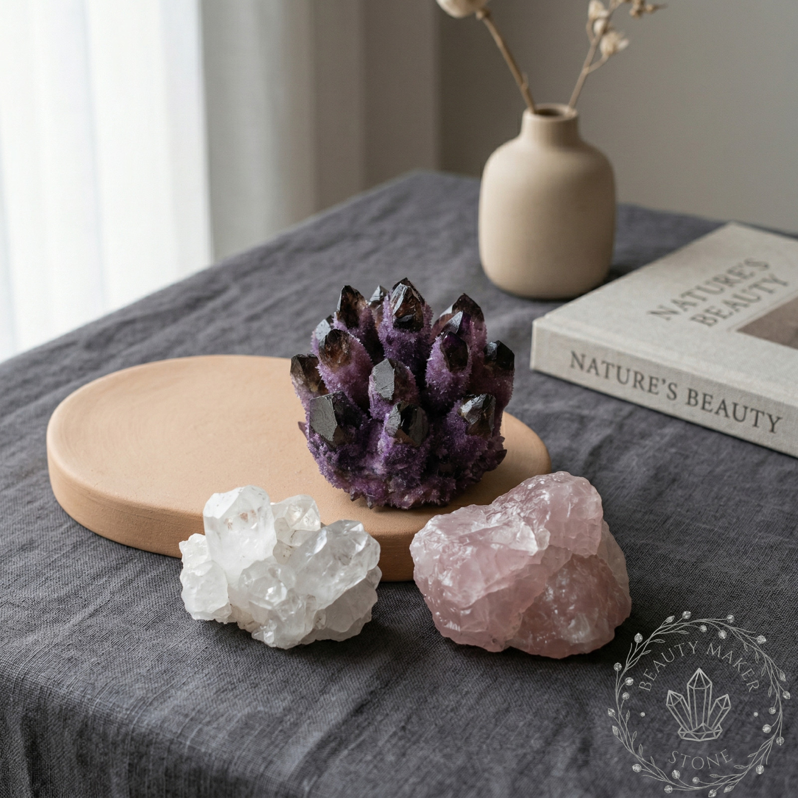 300g Rare Dark Purple Amethyst Druzy | Raw Crystal Cluster for Mature Collect