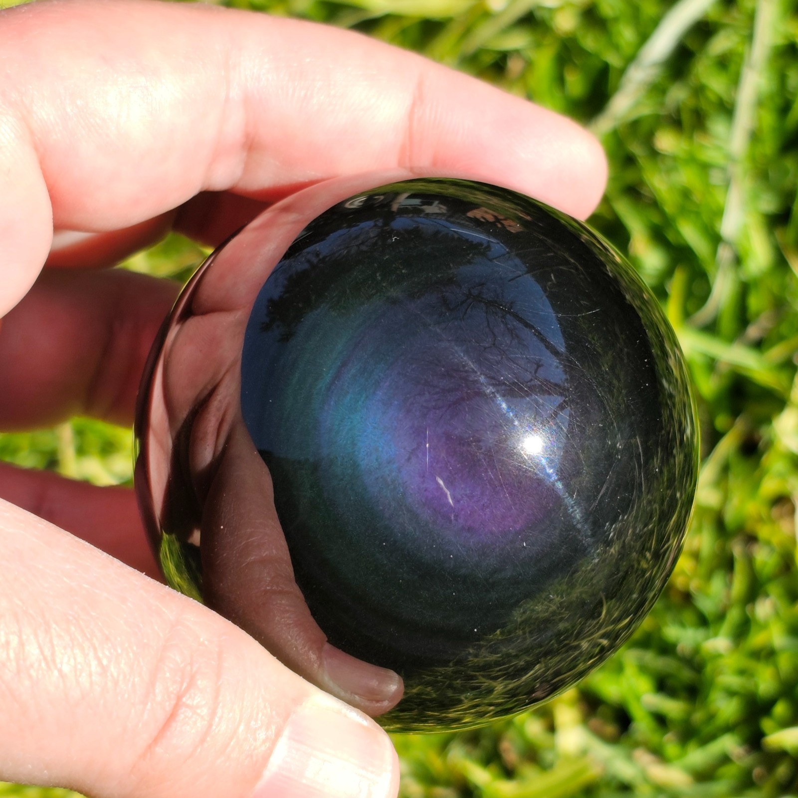 Rainbow Obsidian Sphere | Option C | 6cm | 268g