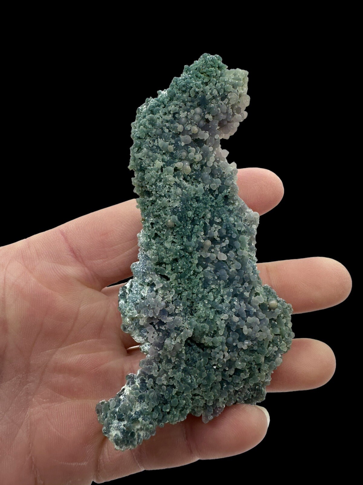 Iridescent Blue Grape Agate Cluster Botryoidal Mineral Specimen Chalcedony
