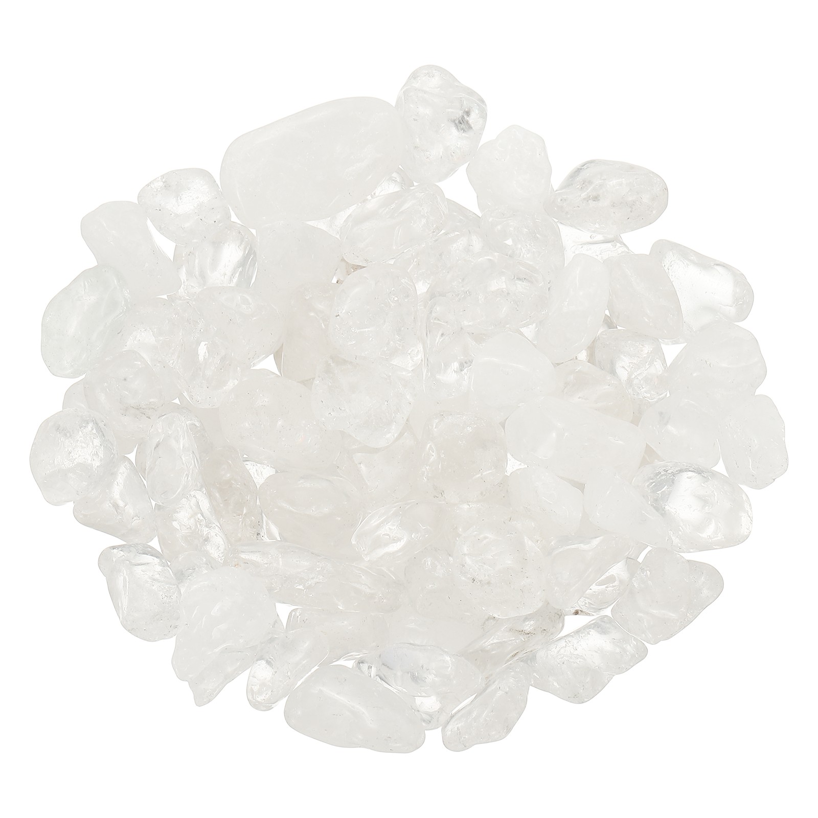 Crystal Chips Stone 0.44 Lb Fluorite Gravel Rocks (White Quartz 9 – 26 mm)