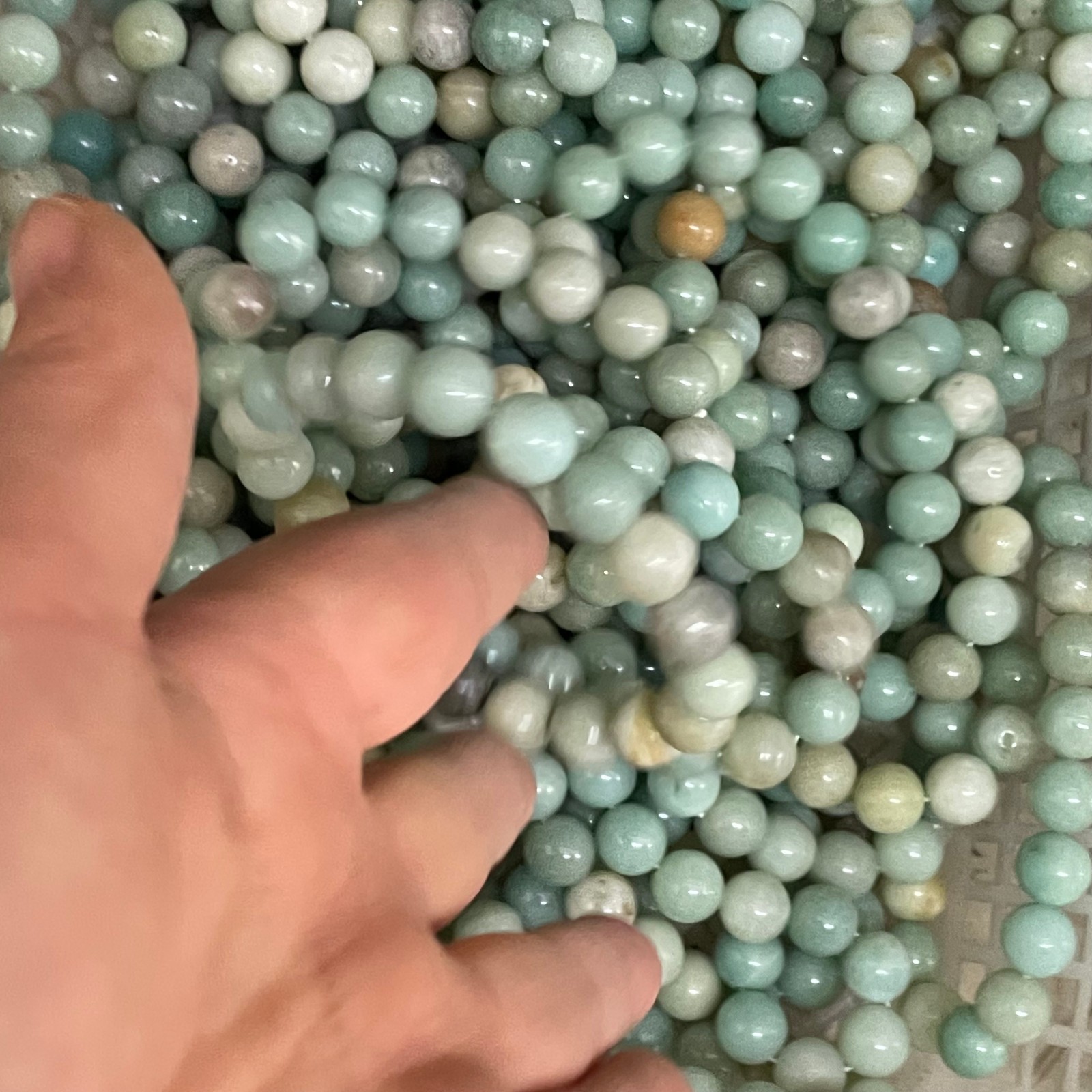 10pcs Natural Amazonite Stone Bracelet Gemstone Healing Size 10mm
