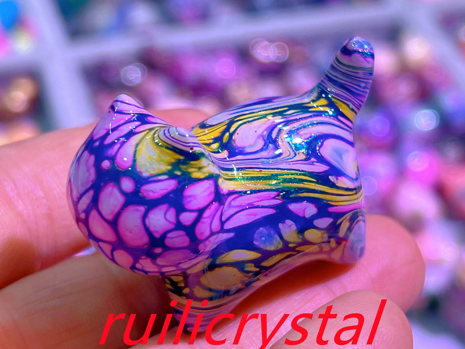 2″ Natural Sichuan thuja quartz Carved cat skull Crystal Healing Reiki1pc