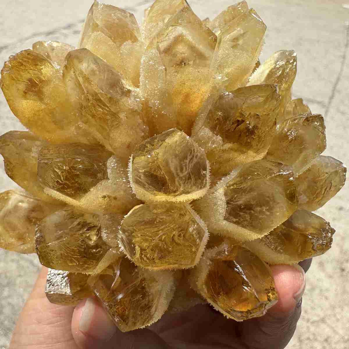 1pc natural citrine cluster Quartz Crystal specimen Mineral Healing decor 300g+