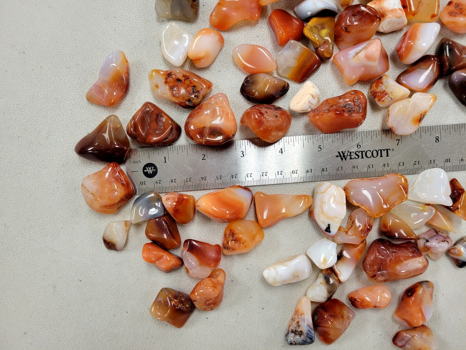 Tumbled Carnelian Crystal Stones from Madagascar Bulk Natural Gemstones
