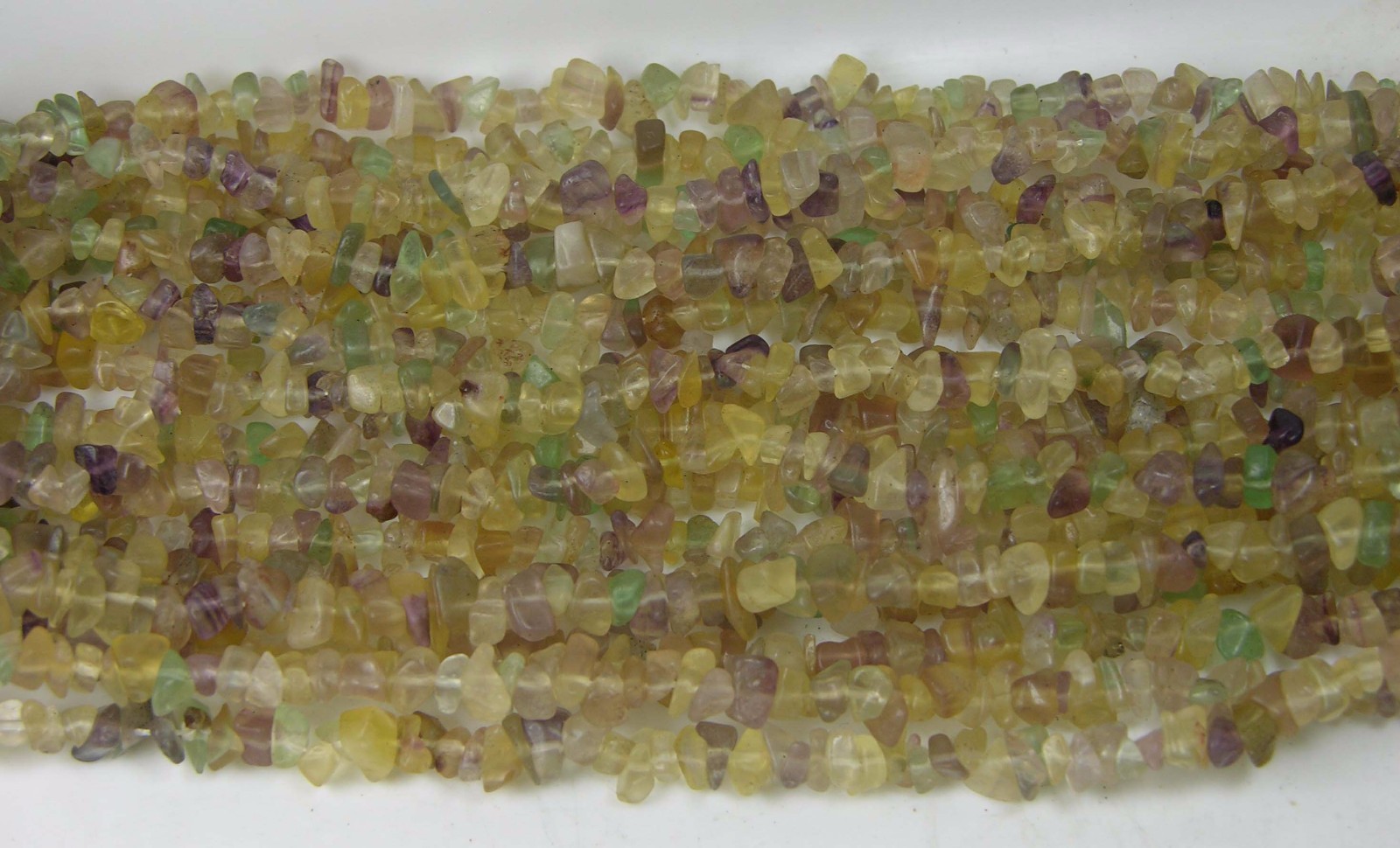 India 100% Natural Yellow Fluorite Chip Bead Crystal Strand 36″