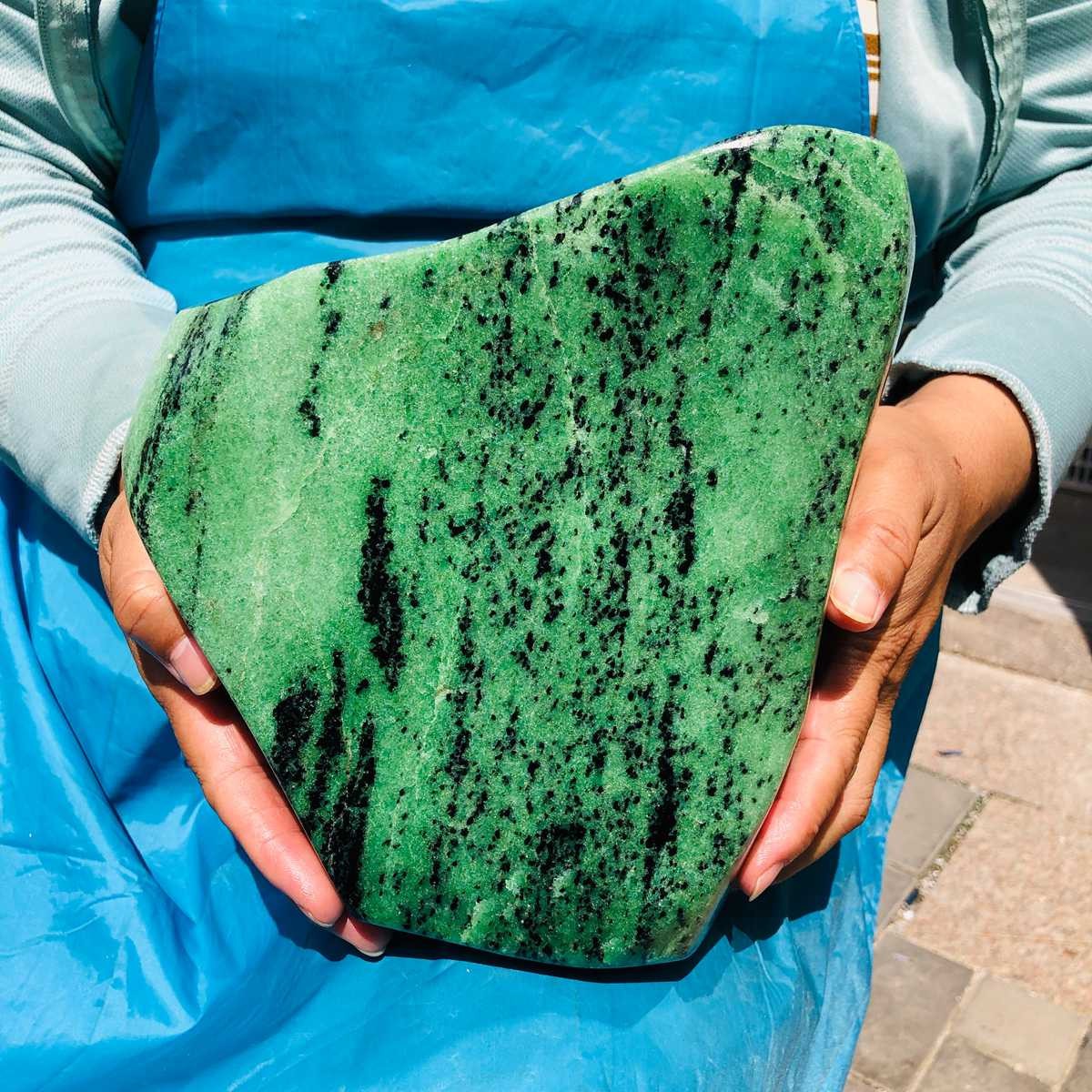 18.74LB Natural red and green treasure mineral specimen