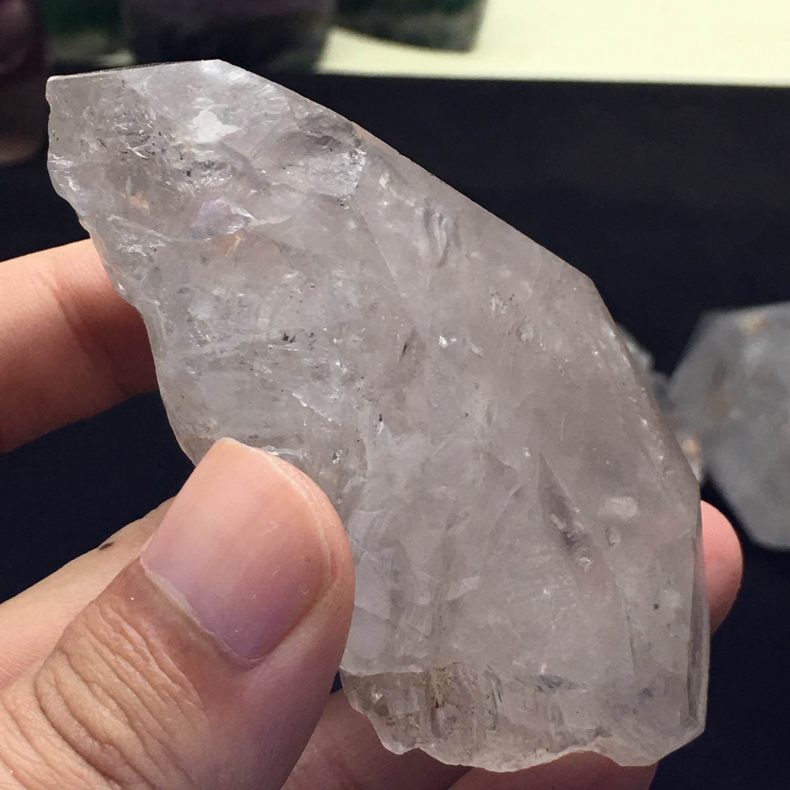 157g Rare Herkimer Diamond Quicksand Crystal enhydro+big moving Water Droplets