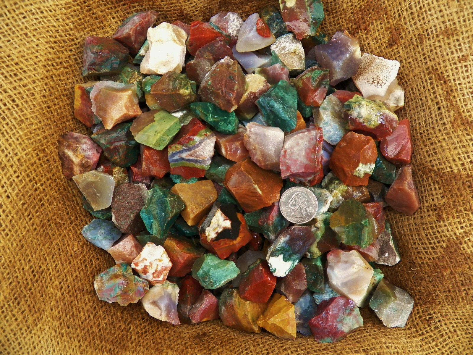 3000 Carat Lots of Fancy Jasper Rough – Plus a FREE Faceted Gemstone