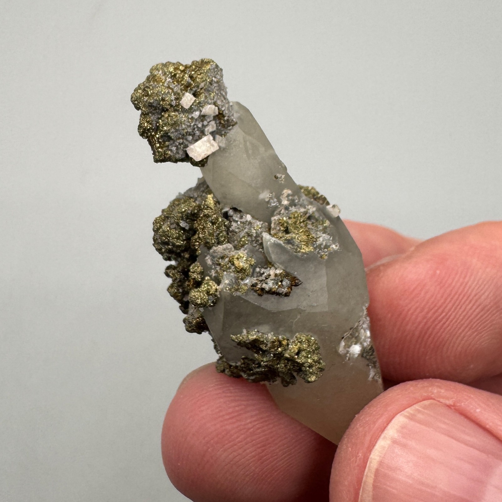 Calcite, Chalcopyrite from Sweetwater Mine, Missouri – Fine Mineral Specimen