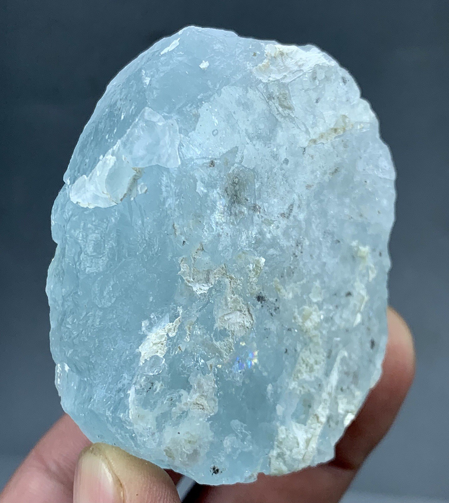 Natural Aquamarine, Afghanistan Crystal Specimen, 143 Gram (59x49x26mm)