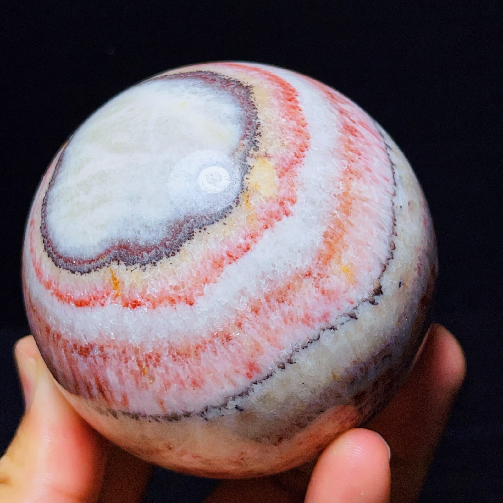 TOP 809G Natural Polished Rhodochrosite Sphere Ball Crystal Stone Healing A43