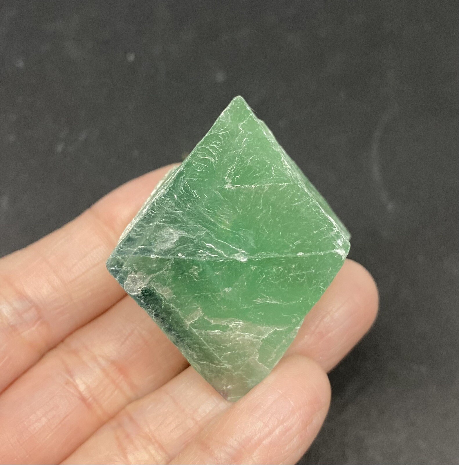 Fluorite Octahedron Green 67g, Aura, Feng Shui, Crystal Healing