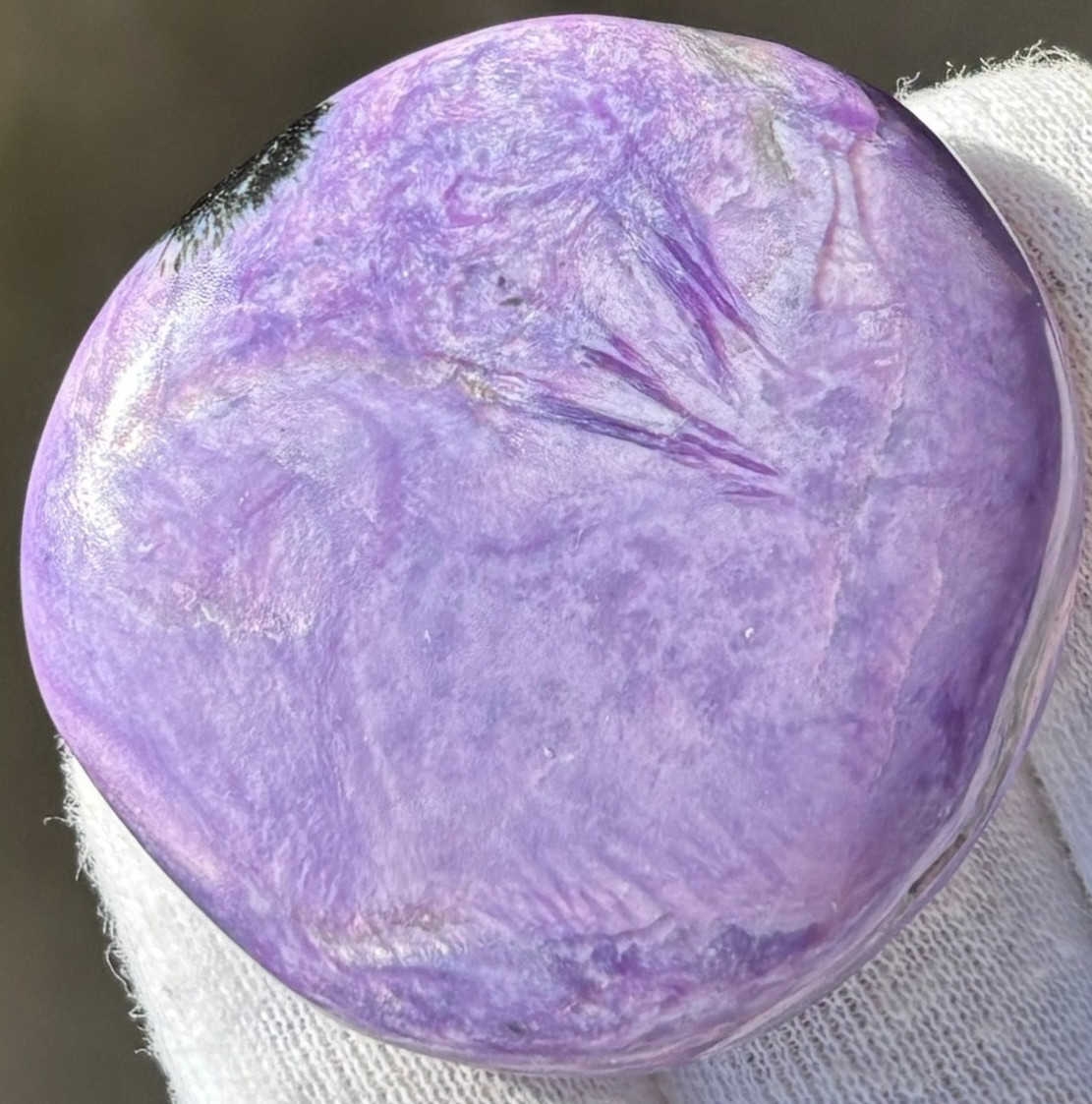USA SALE 149g LOT 5 PALMSTONES THULITE CHAROITE THICK POCKET PALM STONES LARGE