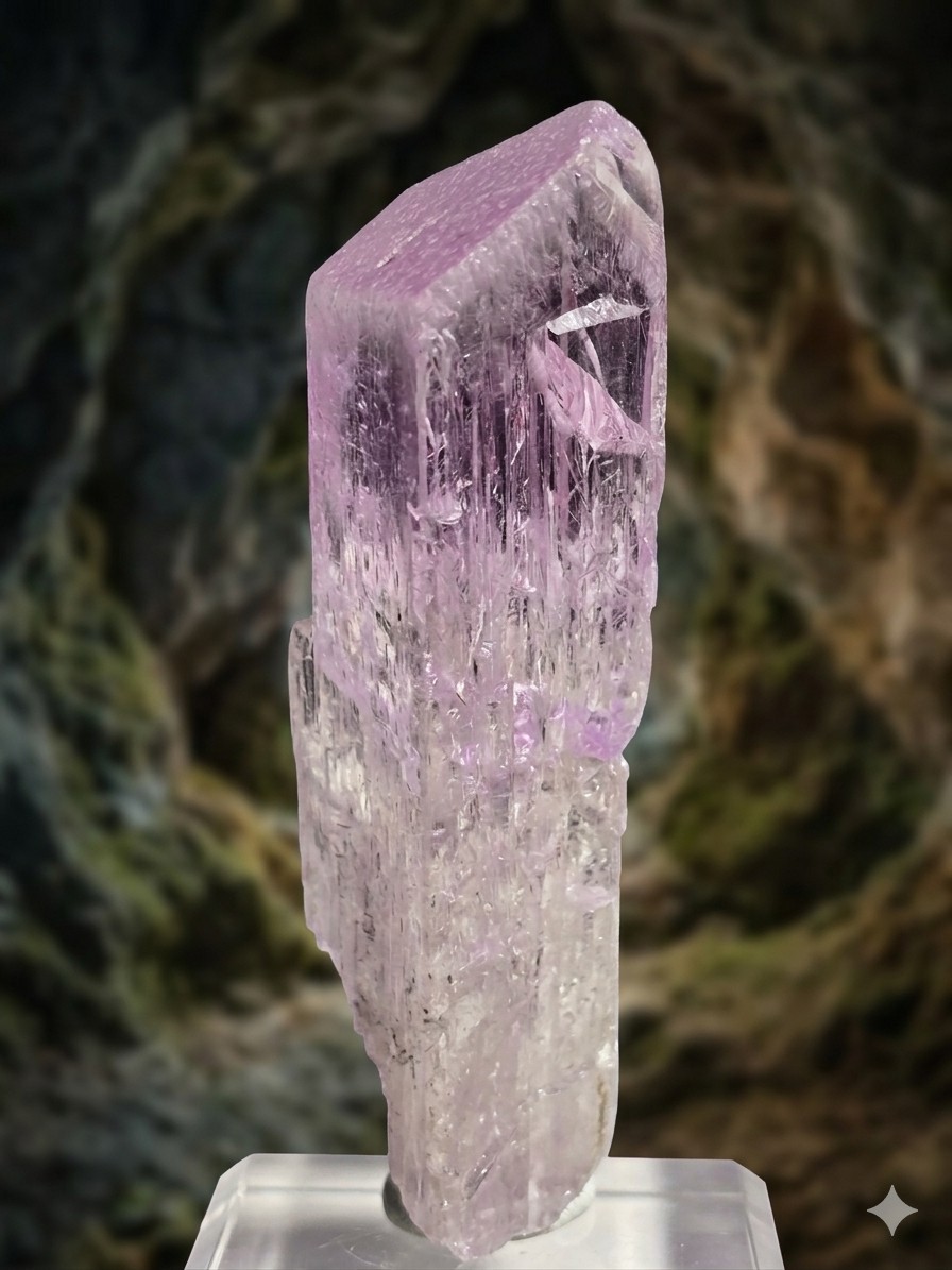 Pink Terminated Genuine Kunzite Crystal Gemstone Specimen J25