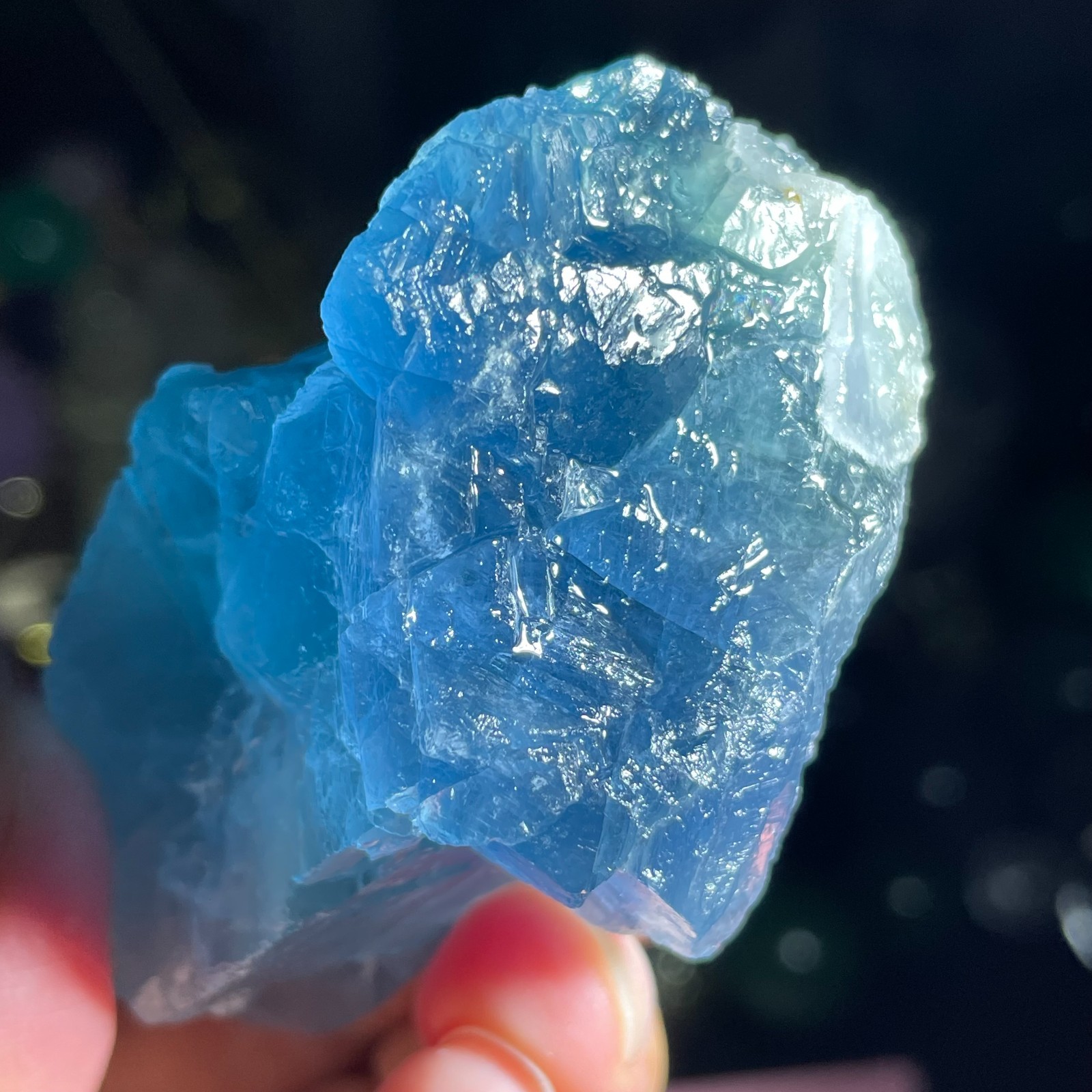 145g Natural Rough Dark Blue Fluorite Quartz Crystal Raw Stone Specimen Healing