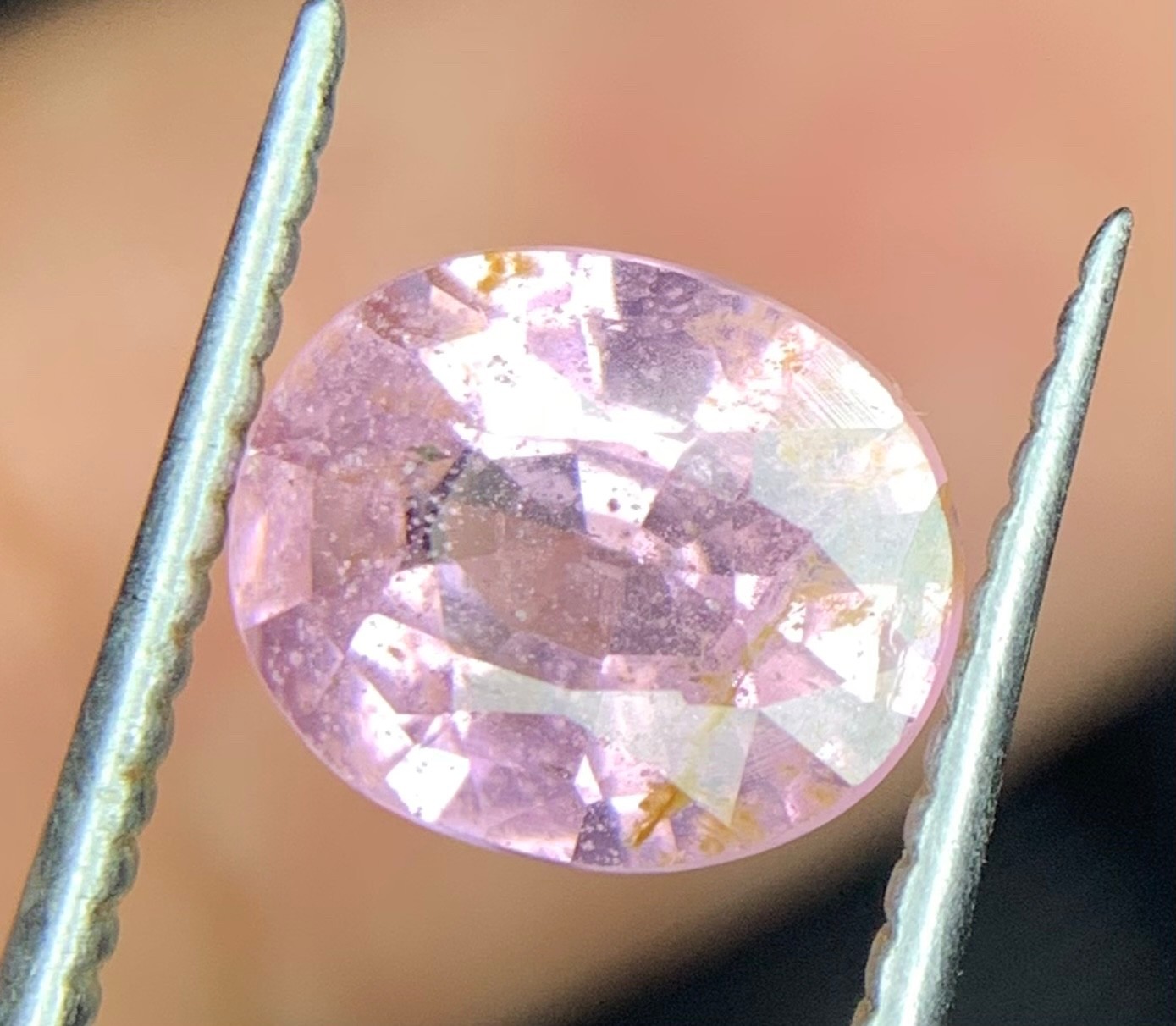 1.50 Ct Natural Pink Sapphire Loose Gemstone, Oval Cut Light Pink Corundum,