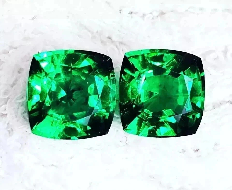 Natural Colombian CERTIFIED Emerald Pair 30 Ct Cushion Cut Matching Gem IGL 6LHF