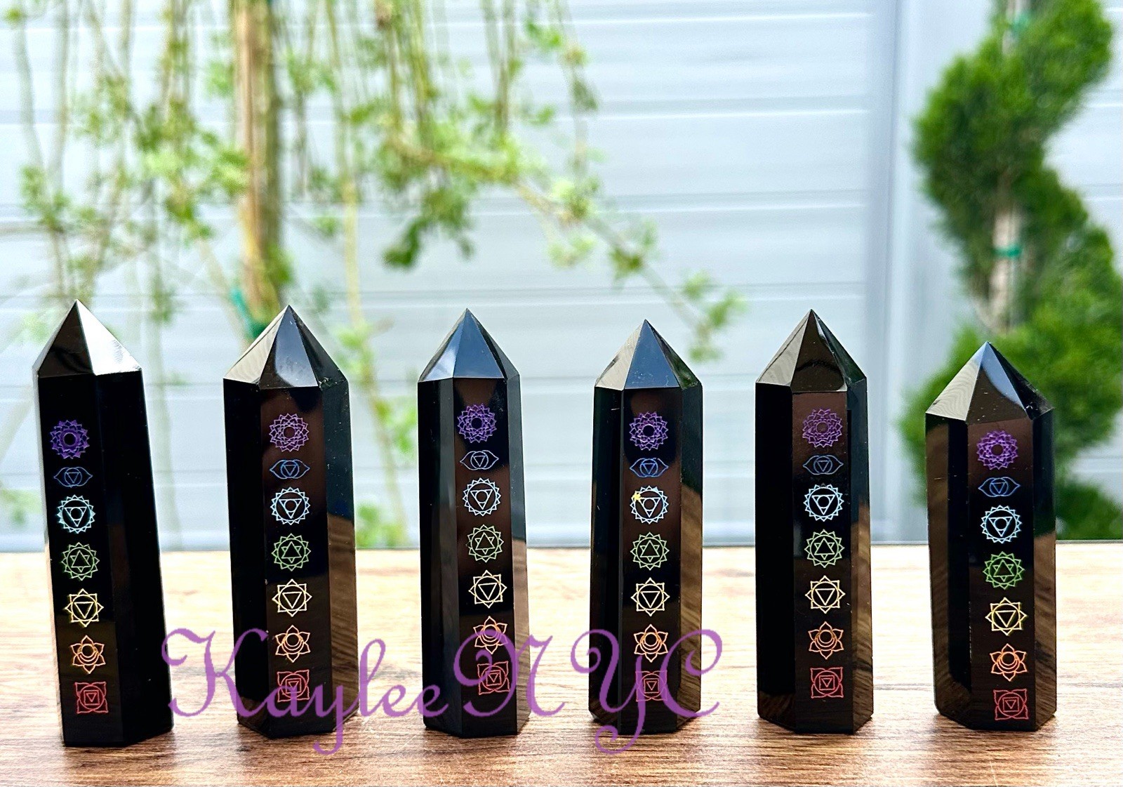 Wholesale Lot 1 Lb Natural Chakra Black Obsidian Obelisk Tower Point Crystal