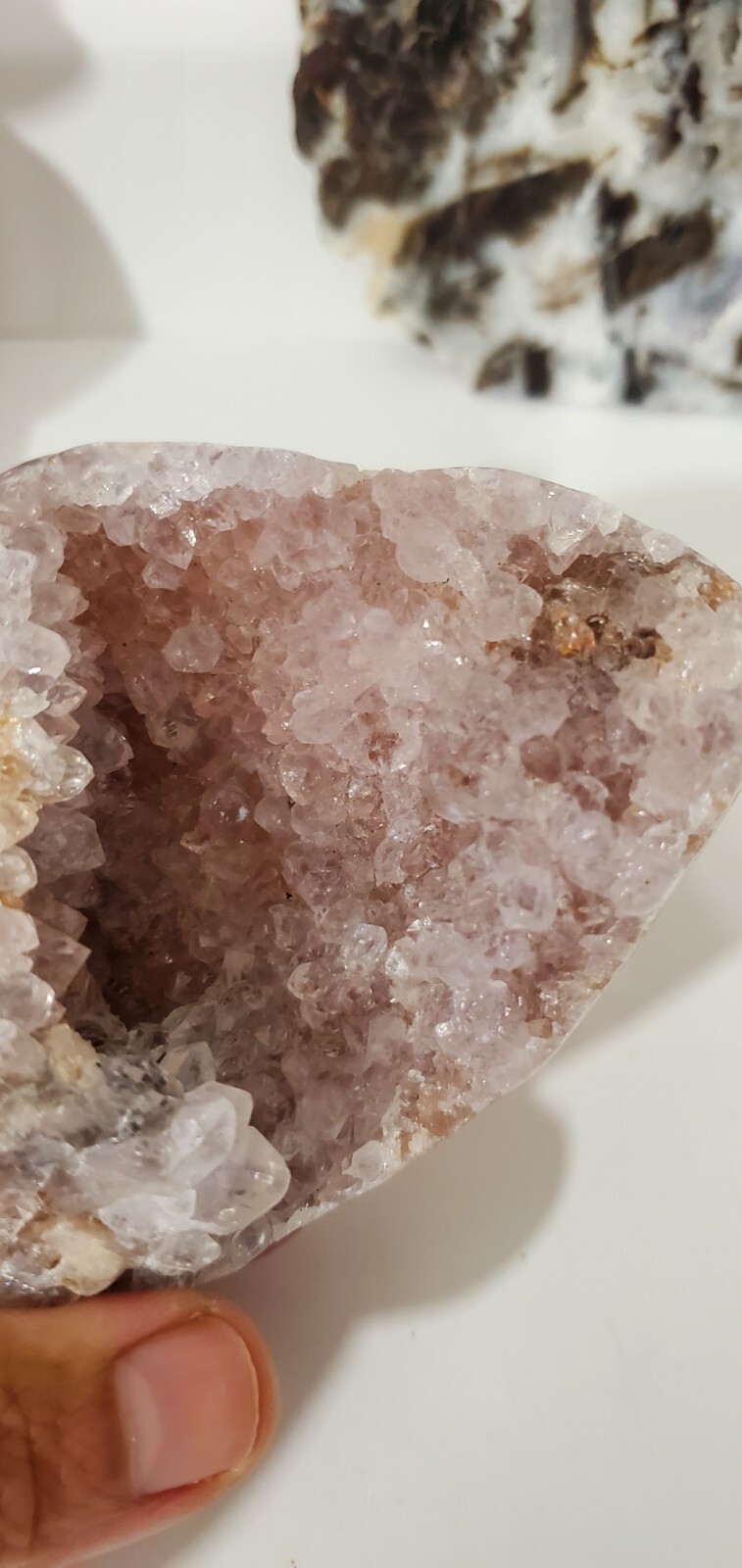 Pink Amethyst Cluster Freeform Geode 408g