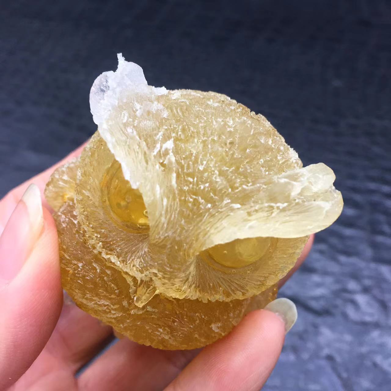 Natural Citrine Crystal Chips Quartz Stone Gravel Resin Owl Healing Decorate 1Pc