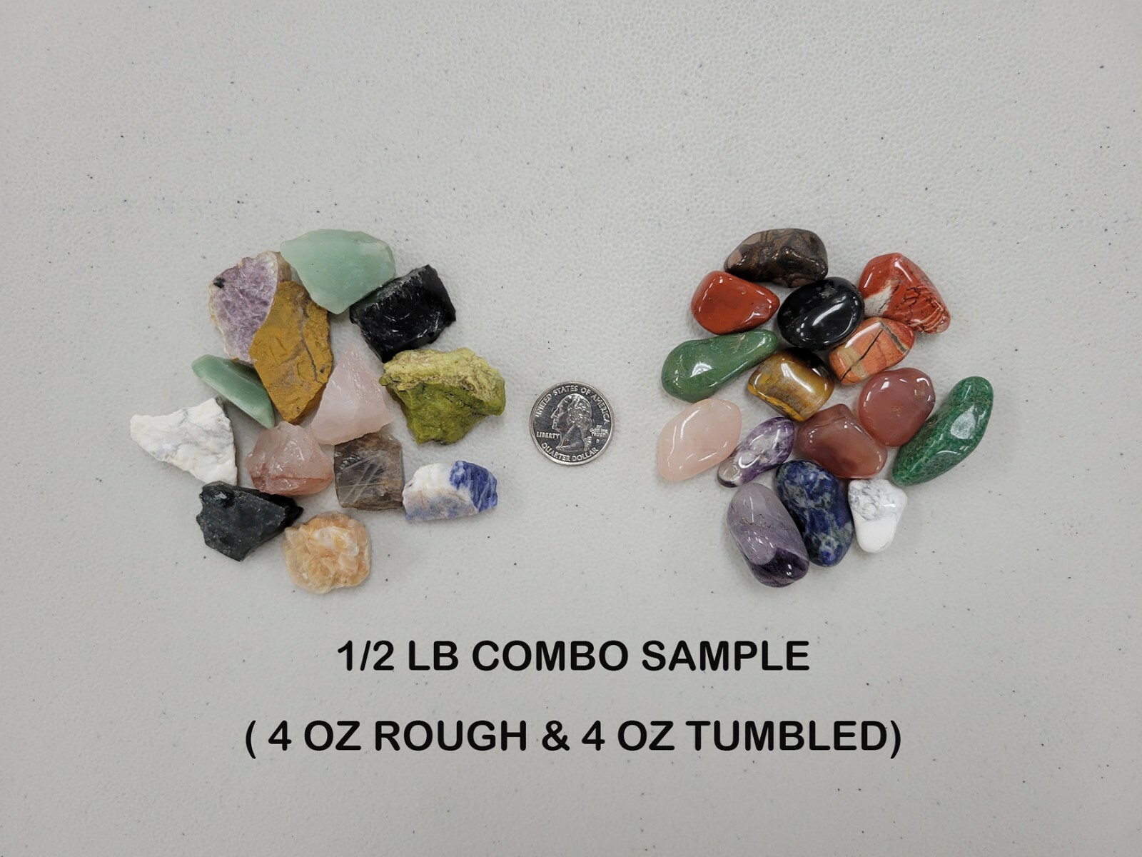 Rough & Tumbled Crystals Mix, Assorted Natural Gems Stones Confetti Crystal Lot