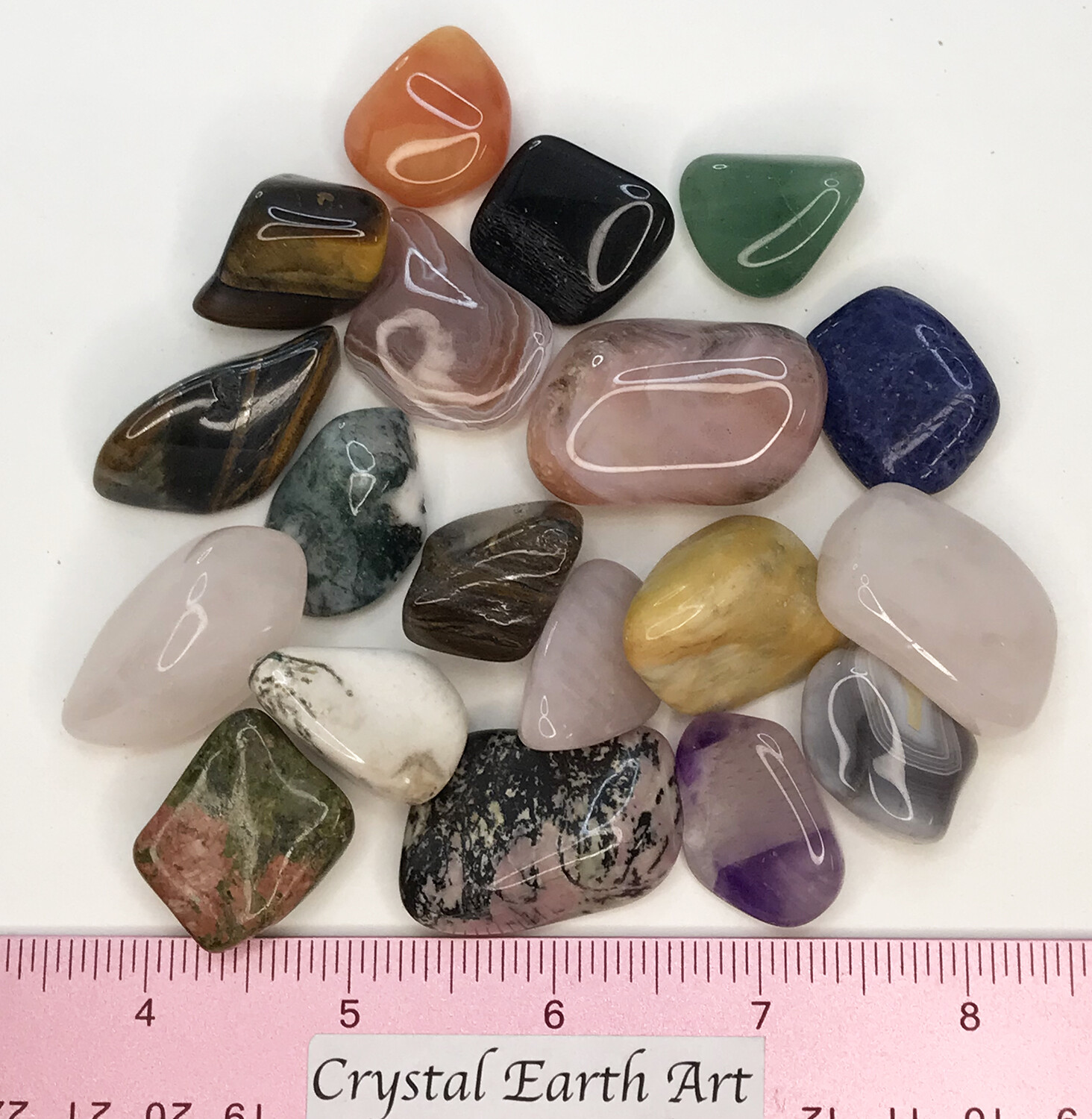 Gemstone Mix Natural African Polished Large (20-30mm or 7/8-1-1/4″) 1/2 lb.