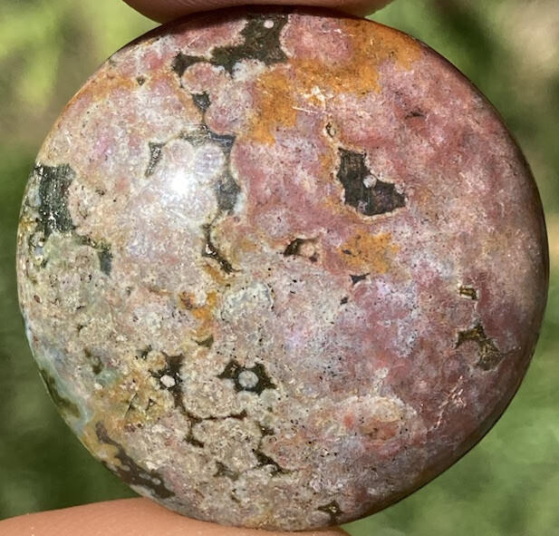 3PCS Handmade Polished OCEAN JASPER Healing Crystal Palm Stone Pebble MADAGASCAR