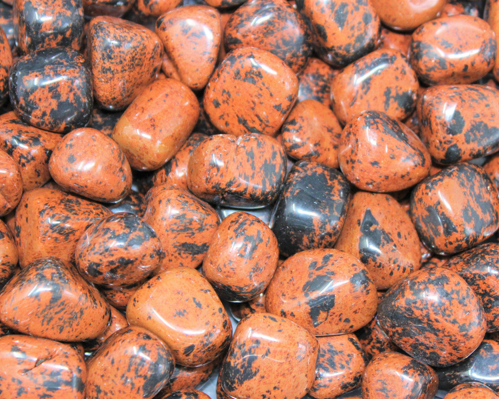 Mahogany Obsidian Tumbled Stones: Choose Ounces or lb Bulk Wholesale Lots