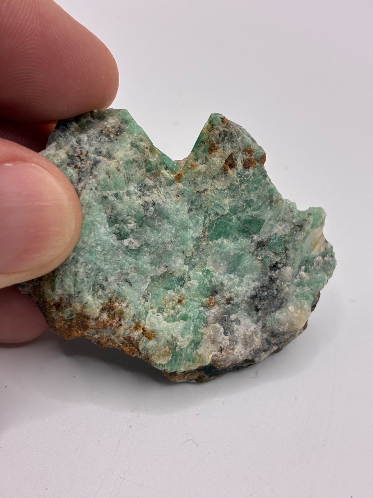 Rough Crystal Colombian Emerald Raw Matrix Collector Piece, Natural Not treament