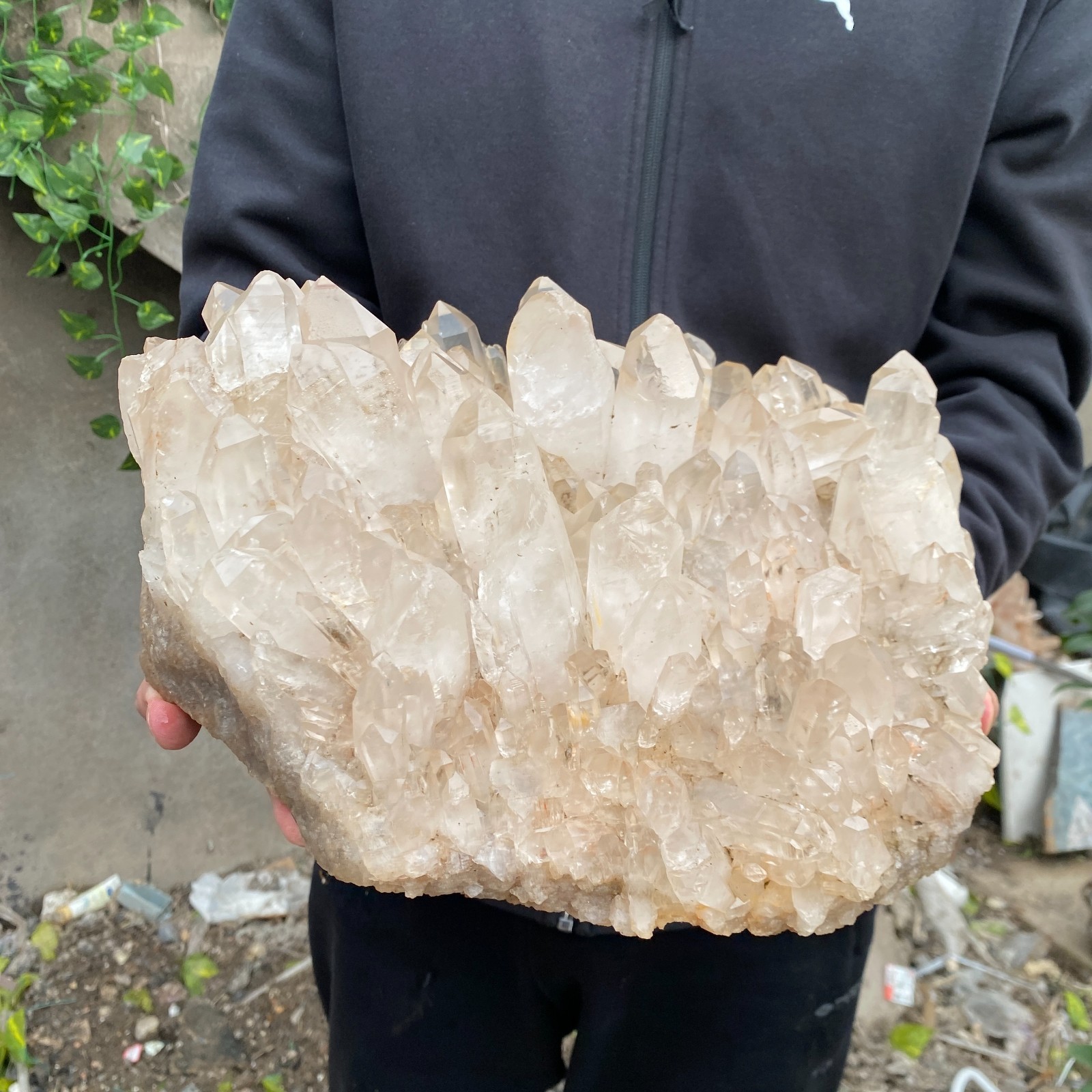 29.8LB Natural Clear White Crystal Quartz Cluster Rough Healing Specimen