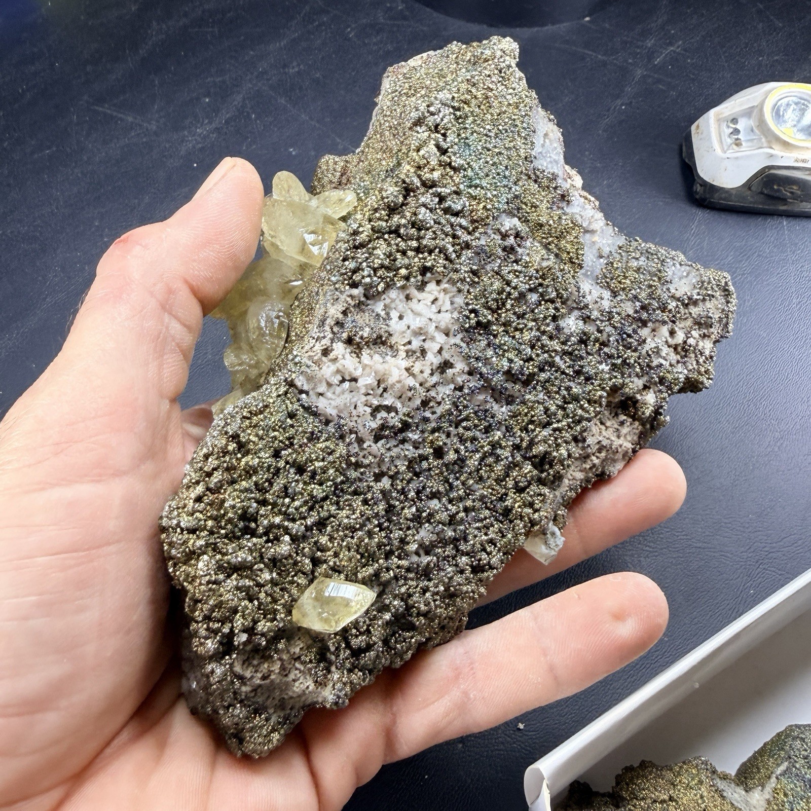 Calcite Galena Iridescent Chalcopyrite Crystal Combo / Sweetwater Mine *Video*