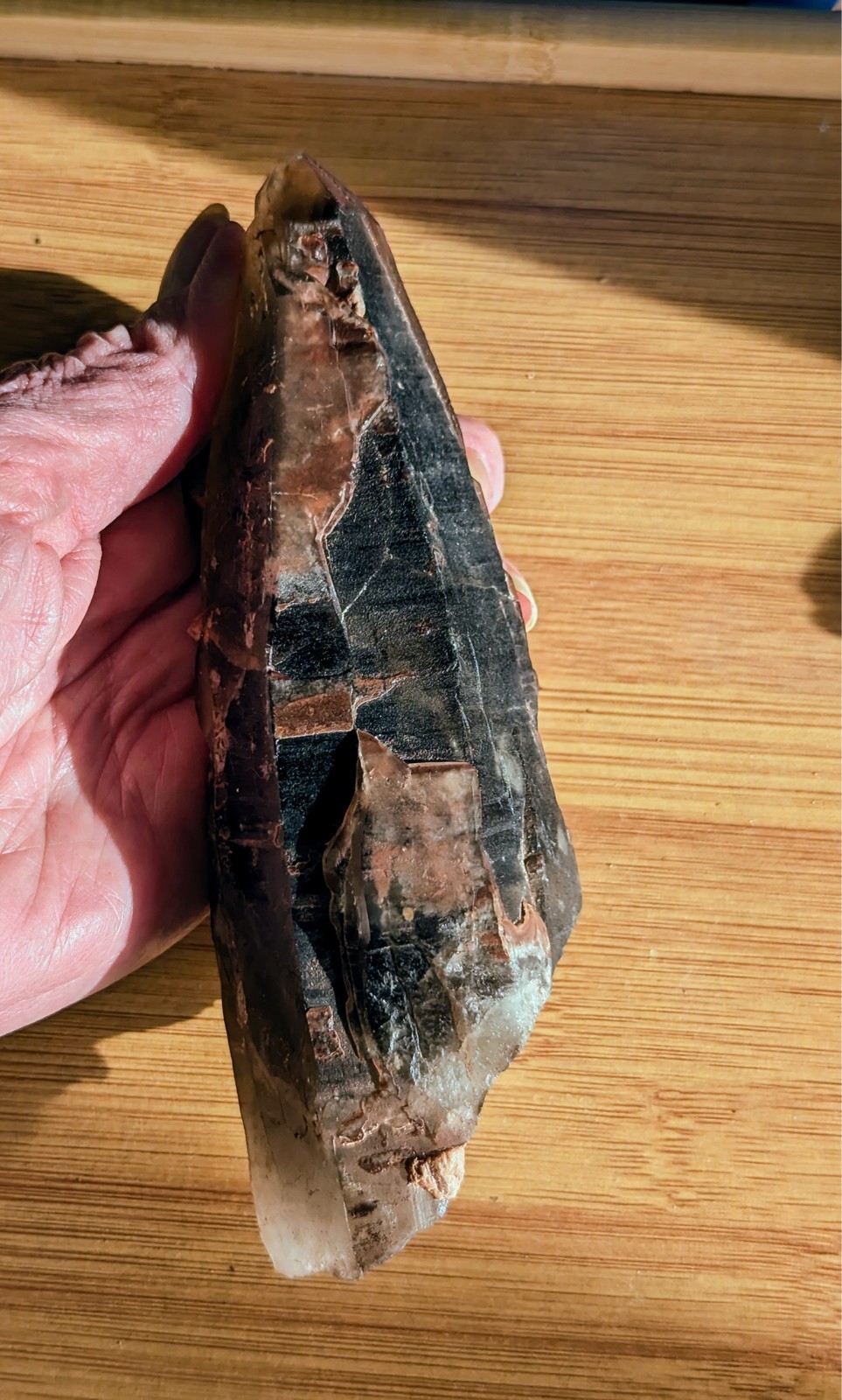 6 inch Smokey Crystal and Cube Feldspar Crystal