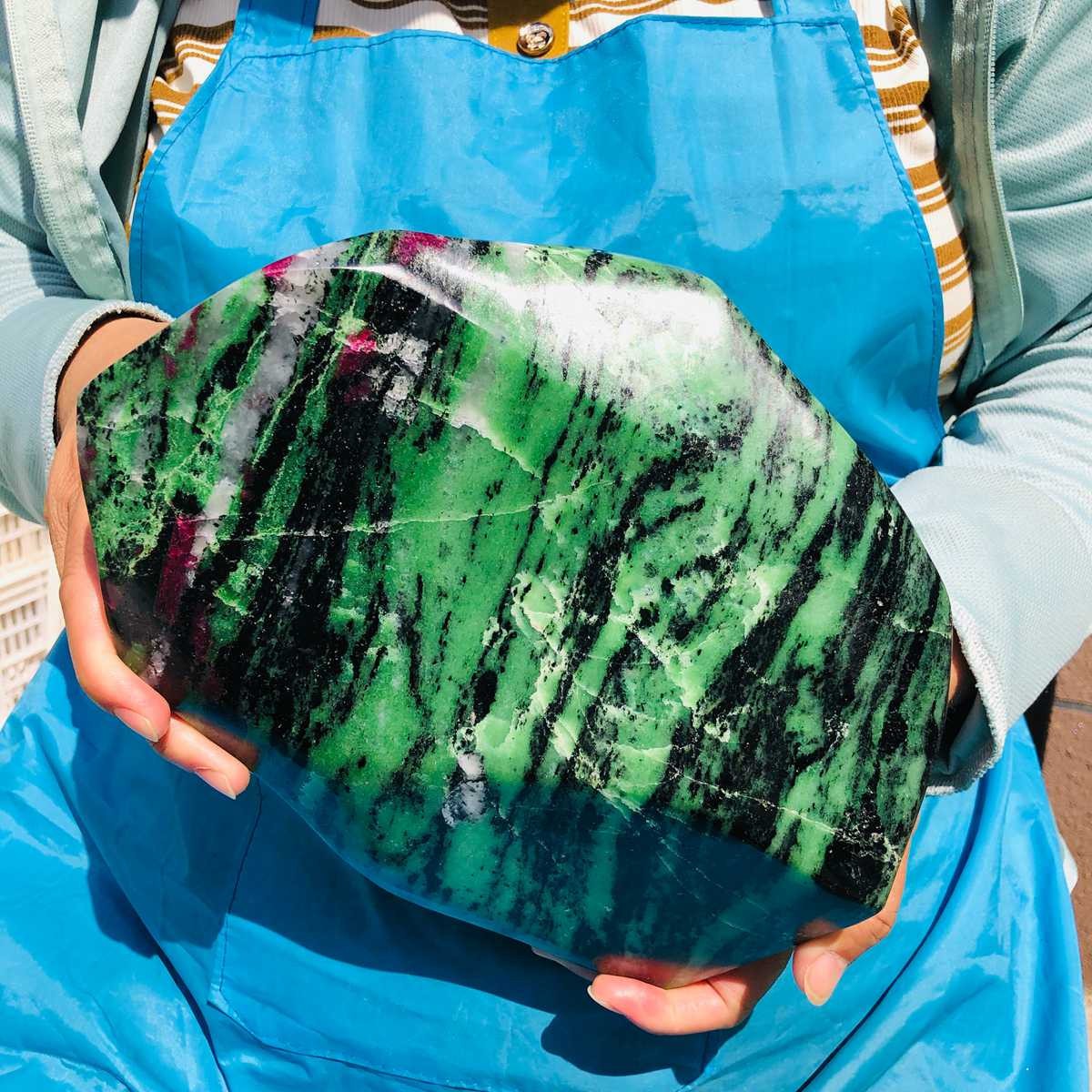 13.44LB Natural zoisite specimen ore quartz crystal mineral healing decor