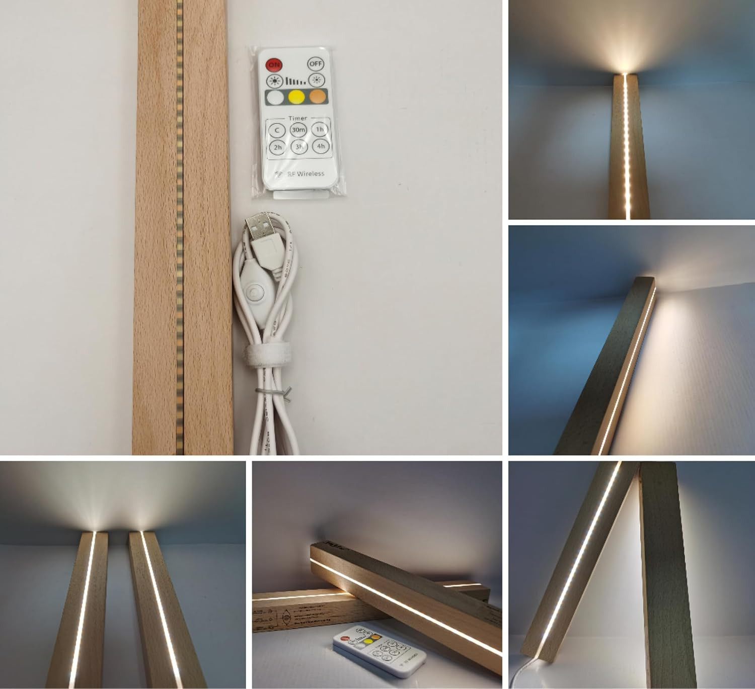 1 Pcs LED Light Display Pedestal Wooden Rectangle LED Lighted Base Stand 11.81 I