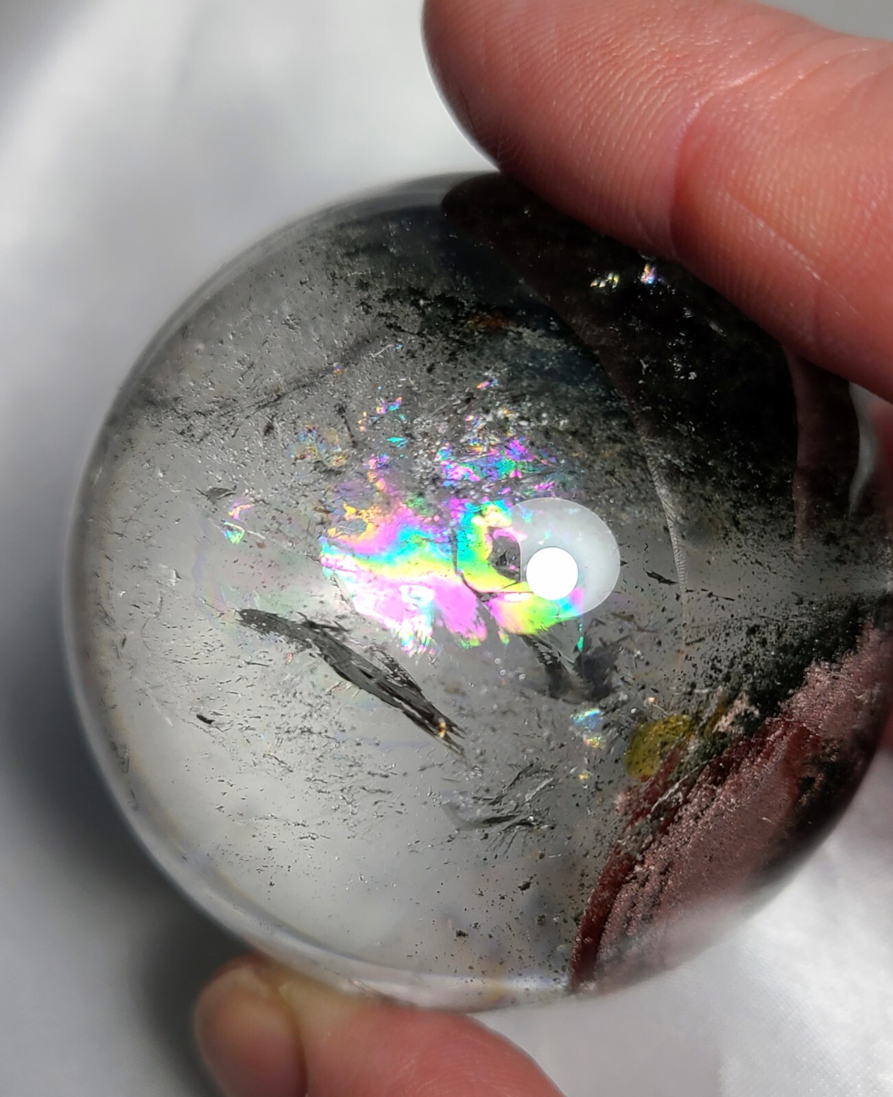 2″ 51mm 179g AA++ Stunning Garden Quartz Massive Rainbows Sphere Crystal Ball