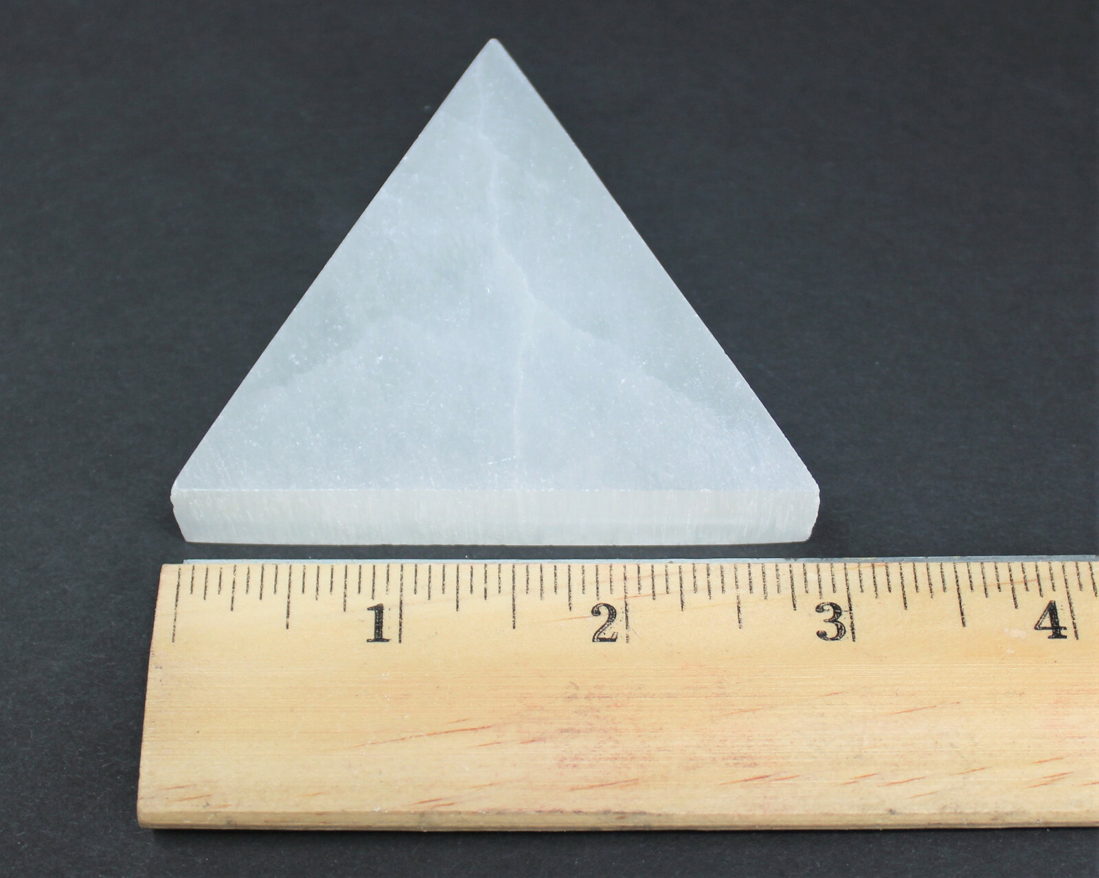 Polished Selenite Charging Station 3″: Triangle Crystal Plate (Cleanse Crystals)