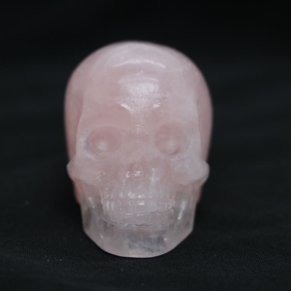 2″ ROSE QUARTZ CRYSTAL Carved Crystal Skull Realistic Healing Randomly Send 1pc