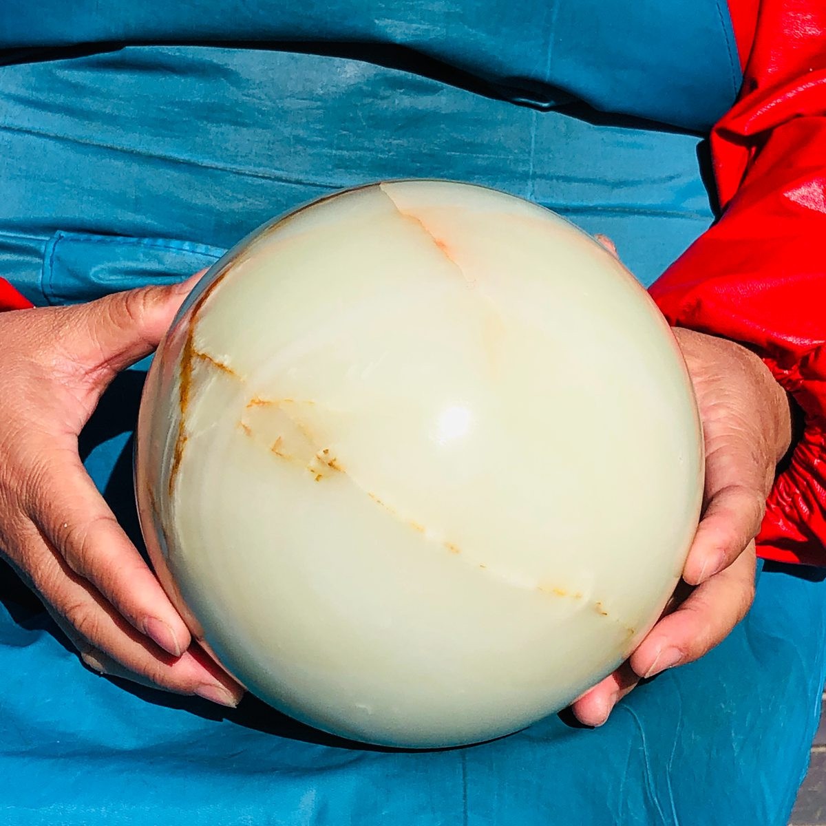 13.77LB Natural Afghanite sphere quartz crystal polished ball healing decor gift