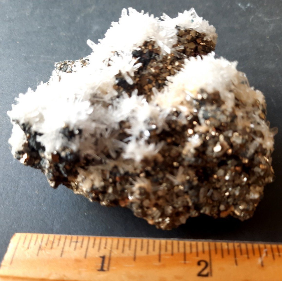 Gorgeous Quartz Crystals with Pyrite Combination, from Peru 200g