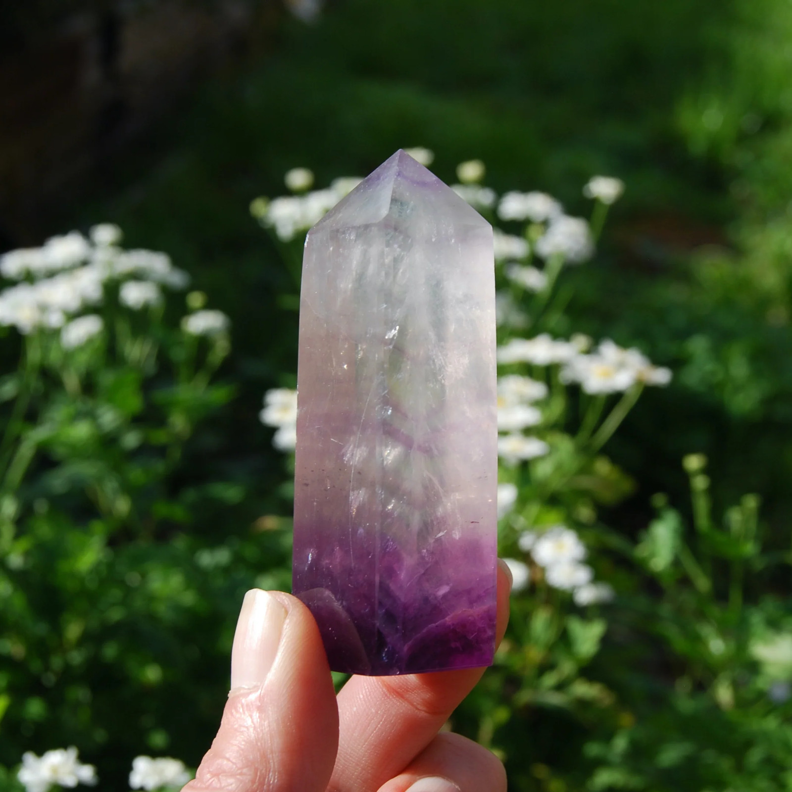 3in Magenta Purple Fluorite Crystal Tower