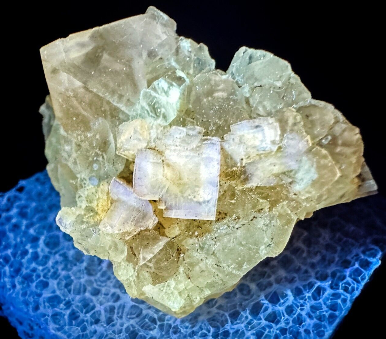 ➤ 1-1/8″ CALCITE & FLUORITE CRYSTAL CLUSTER – Norristown Indiana VIDEO➤669